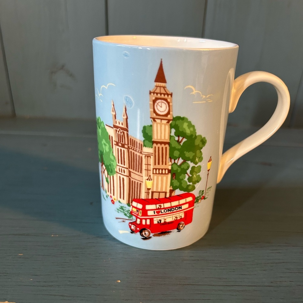 Cath Kidston London Themed Mug with Red Bus Design
